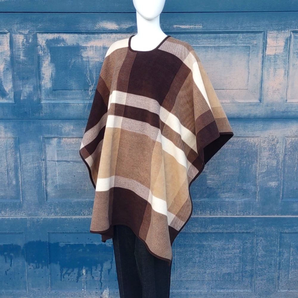 Woolrich Reversible Luxurious Multi-Color Poncho … - image 8